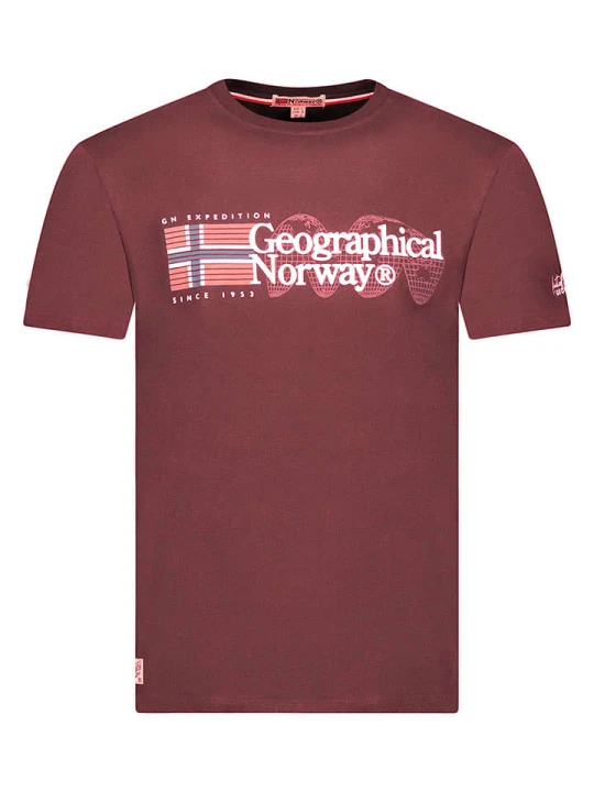 Zdjęcie produktu Geographical Norway Koszulka "Jaramont" w kolorze bordowym rozmiar: M