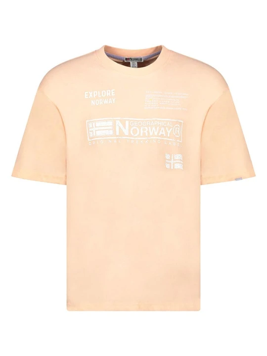 Zdjęcie produktu Geographical Norway Koszulka "Jartin" w kolorze brzoskwiniowym rozmiar: XXL