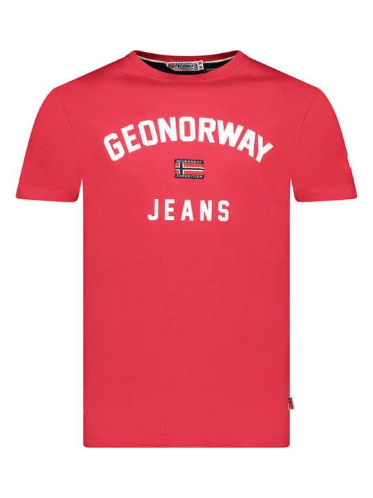 Zdjęcie produktu Geographical Norway Koszulka "Jassier" w kolorze czerwonym rozmiar: 128