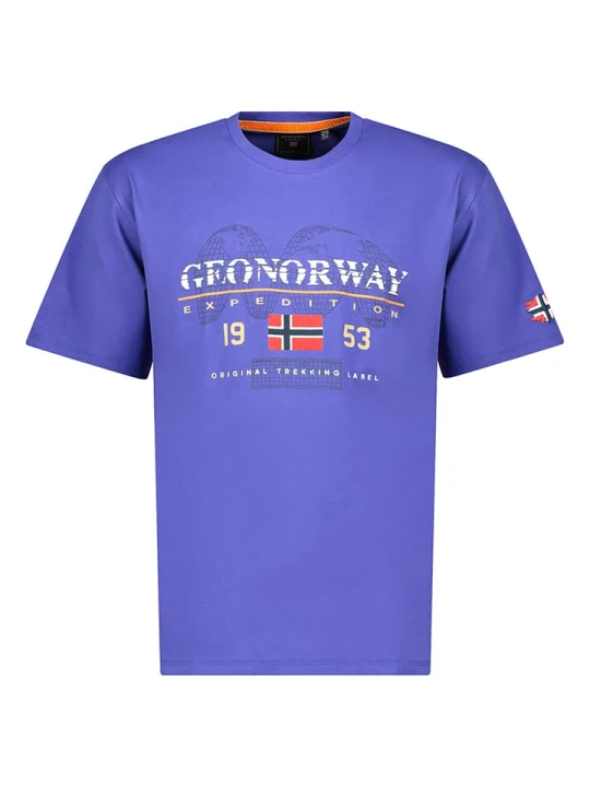Zdjęcie produktu Geographical Norway Koszulka "Jecking" w kolorze niebieskim rozmiar: XL