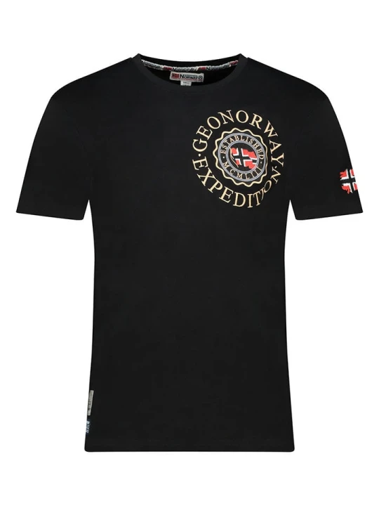 Zdjęcie produktu Geographical Norway Koszulka "Jeganto" w kolorze czarnym rozmiar: S