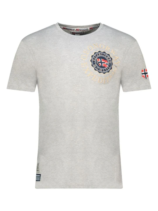 Zdjęcie produktu Geographical Norway Koszulka "Jeganto" w kolorze szarym rozmiar: S