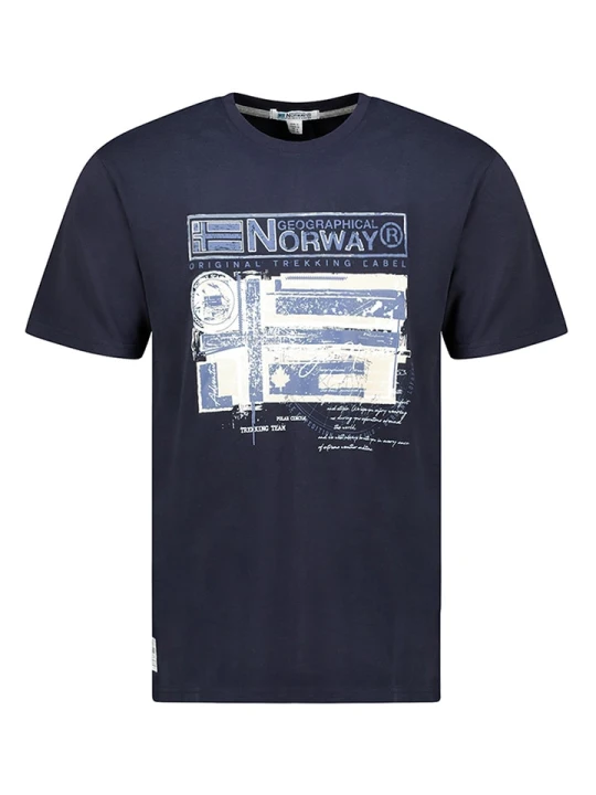 Zdjęcie produktu Geographical Norway Koszulka "Jegory" w kolorze granatowym rozmiar: S