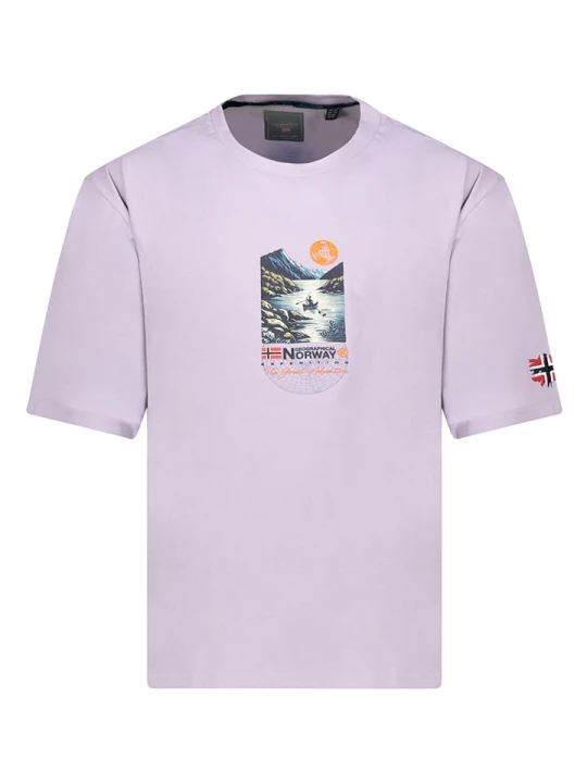 Zdjęcie produktu Geographical Norway Koszulka "Jembark" w kolorze fioletowym rozmiar: L