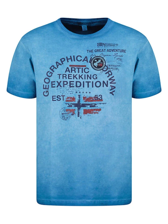 Zdjęcie produktu Geographical Norway Koszulka "Jergen" w kolorze niebieskim rozmiar: 176