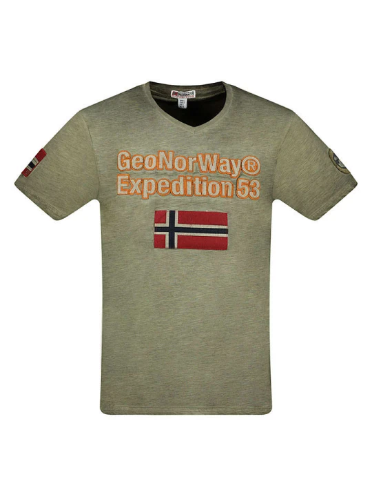 Zdjęcie produktu Geographical Norway Koszulka "Jimdo" w kolorze khaki rozmiar: 140