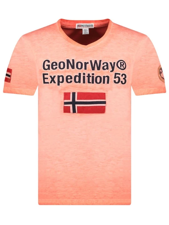 Zdjęcie produktu Geographical Norway Koszulka "Jimdo" w kolorze pomarańczowym rozmiar: S