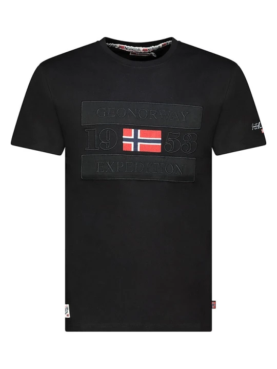 Zdjęcie produktu Geographical Norway Koszulka "Jimonsen" w kolorze czarnym rozmiar: 176