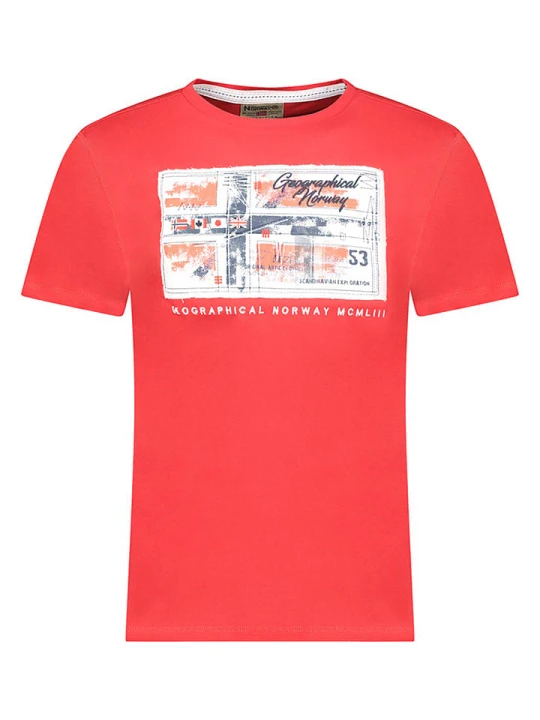 Zdjęcie produktu Geographical Norway Koszulka "Jiname" w kolorze czerwonym rozmiar: 152