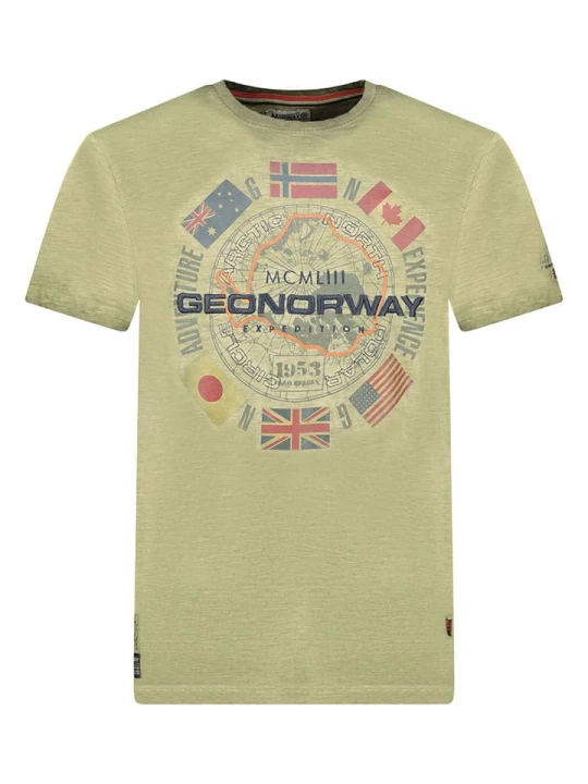 Zdjęcie produktu Geographical Norway Koszulka "Jirkel" w kolorze khaki rozmiar: S