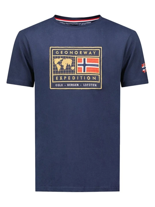 Zdjęcie produktu Geographical Norway Koszulka "Jofoten" w kolorze granatowym rozmiar: 128