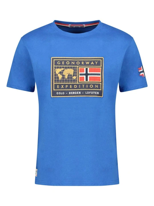Zdjęcie produktu Geographical Norway Koszulka "Jofoten" w kolorze niebieskim rozmiar: 140