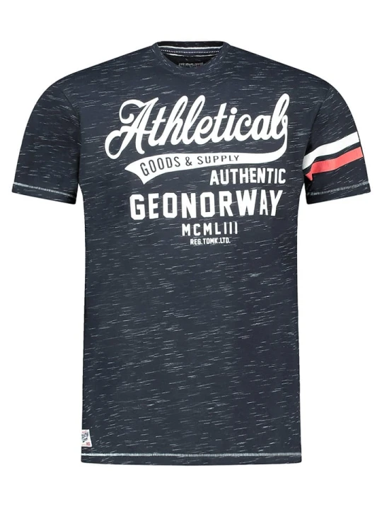 Zdjęcie produktu Geographical Norway Koszulka "Jortlab" w kolorze granatowym rozmiar: XXL