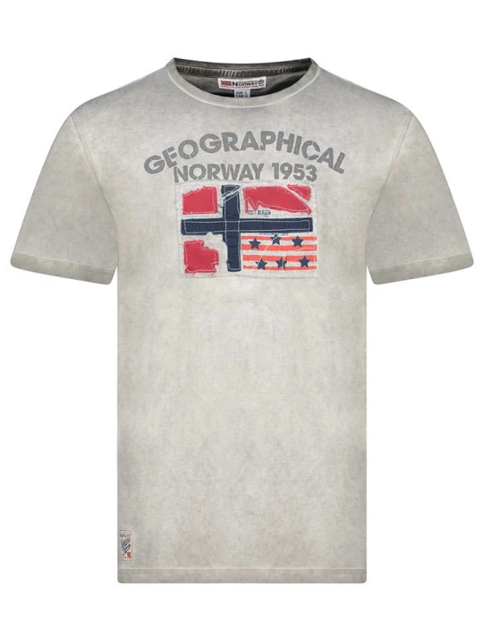 Zdjęcie produktu Geographical Norway Koszulka "Jotz" w kolorze szarym rozmiar: S