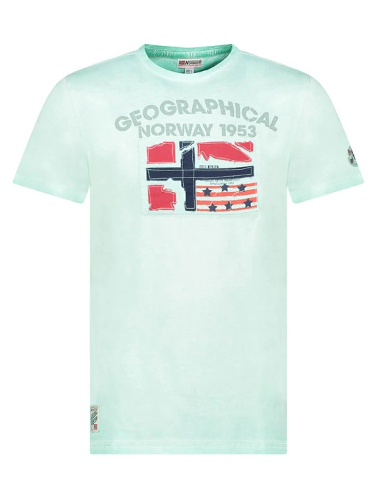 Zdjęcie produktu Geographical Norway Koszulka "Jotz" w kolorze turkusowym rozmiar: S