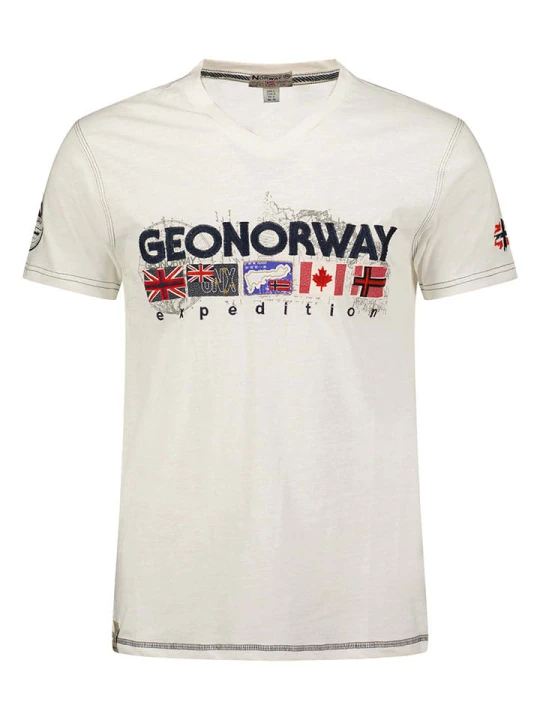 Zdjęcie produktu Geographical Norway Koszulka "Jouky" w kolorze białym rozmiar: 140