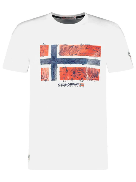 Zdjęcie produktu Geographical Norway Koszulka "Jpalm" w kolorze białym rozmiar: XL