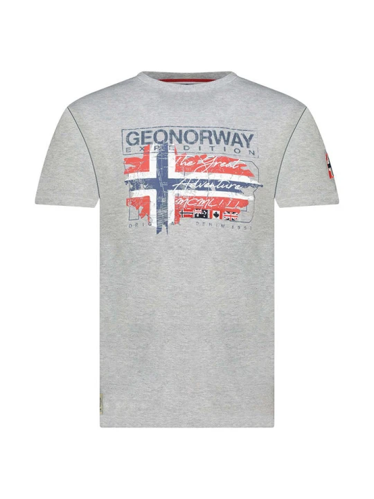 Zdjęcie produktu Geographical Norway Koszulka "Jrusty" w kolorze szarym rozmiar: 176