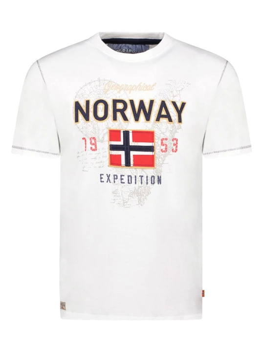 Zdjęcie produktu Geographical Norway Koszulka "Juitre" w kolorze białym rozmiar: M