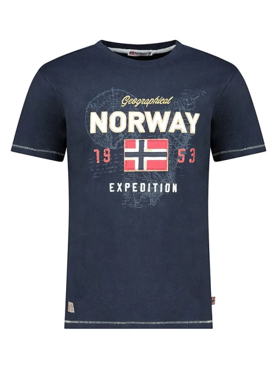Zdjęcie produktu Geographical Norway Koszulka "Juitre" w kolorze granatowym rozmiar: 164