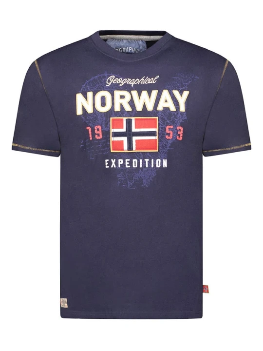 Zdjęcie produktu Geographical Norway Koszulka "Juitre" w kolorze granatowym rozmiar: M