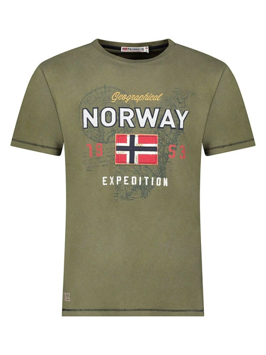 Zdjęcie produktu Geographical Norway Koszulka "Juitre" w kolorze khaki rozmiar: 152