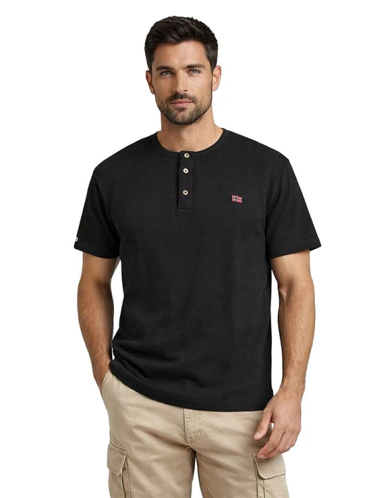 Zdjęcie produktu Geographical Norway Koszulka "Jwaffle" w kolorze czarnym rozmiar: XL
