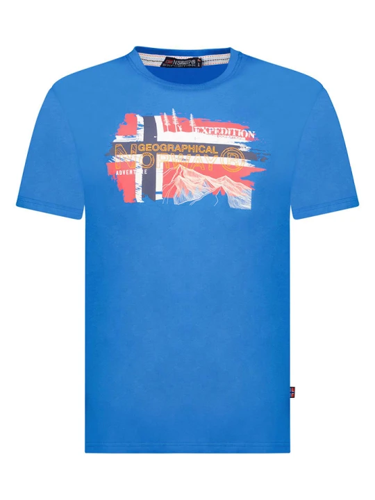 Zdjęcie produktu Geographical Norway Koszulka "Jysuis" w kolorze niebieskim rozmiar: S