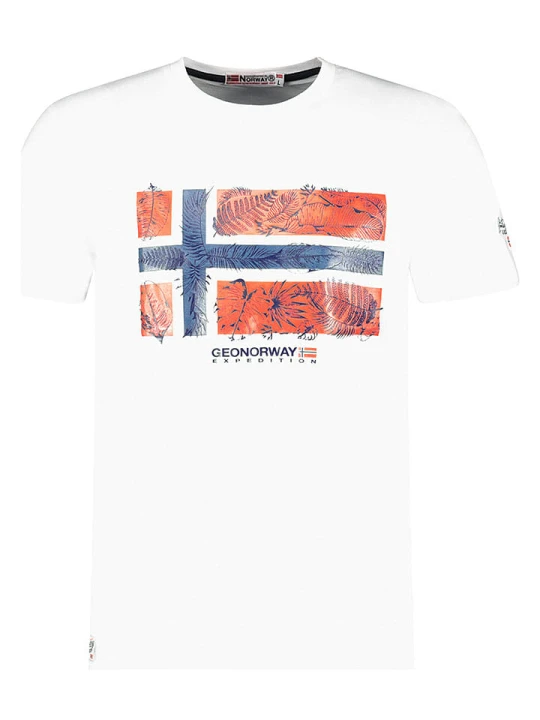 Zdjęcie produktu Geographical Norway Koszulka "Palm" w kolorze białym rozmiar: 128