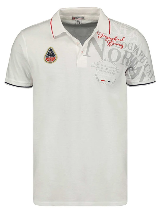 Zdjęcie produktu Geographical Norway Koszulka polo "Adventure" w kolorze białym rozmiar: S