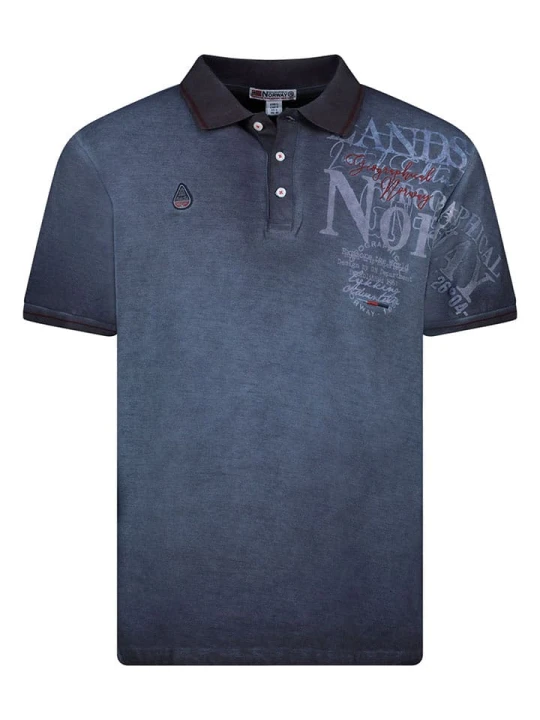 Zdjęcie produktu Geographical Norway Koszulka polo "Adventure" w kolorze granatowym rozmiar: S