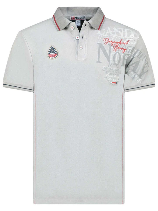 Zdjęcie produktu Geographical Norway Koszulka polo "Adventure" w kolorze szarym rozmiar: M