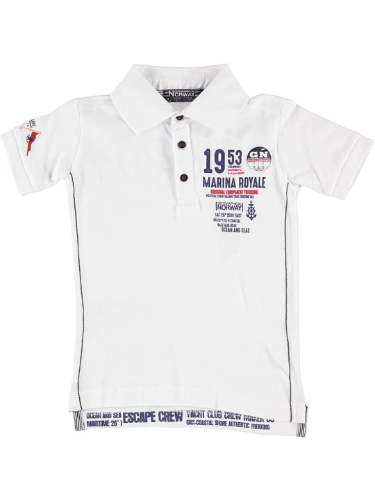 Zdjęcie produktu Geographical Norway Koszulka polo "Kadre" w kolorze białym rozmiar: 140