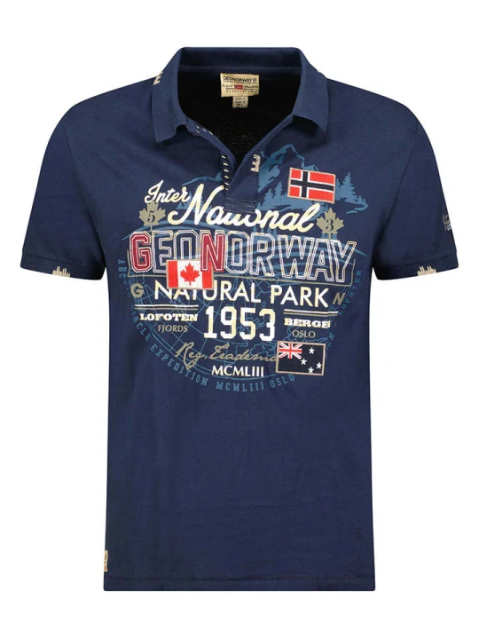 Zdjęcie produktu Geographical Norway Koszulka polo "Kaldo" w kolorze granatowym rozmiar: 152