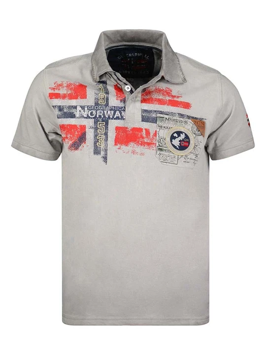 Zdjęcie produktu Geographical Norway Koszulka polo "Kamo" w kolorze jasnoszarym rozmiar: 128