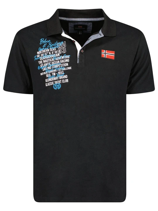 Zdjęcie produktu Geographical Norway Koszulka polo "Kancre" w kolorze czarnym rozmiar: 140