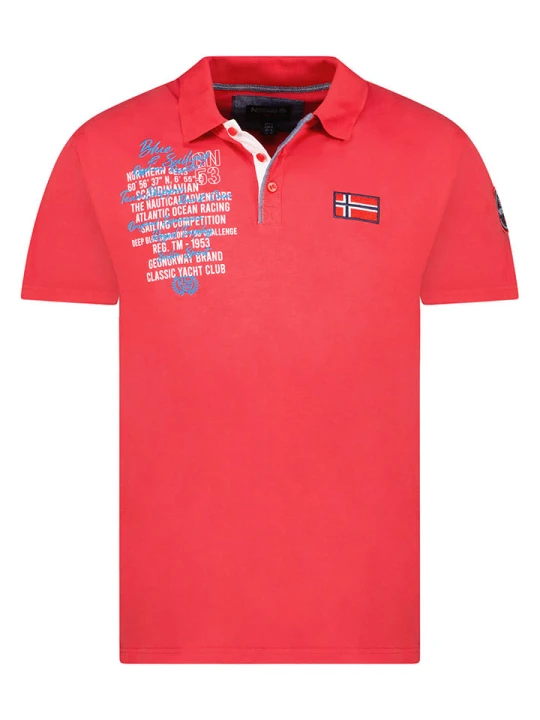 Zdjęcie produktu Geographical Norway Koszulka polo "Kancre" w kolorze czerwonym rozmiar: S