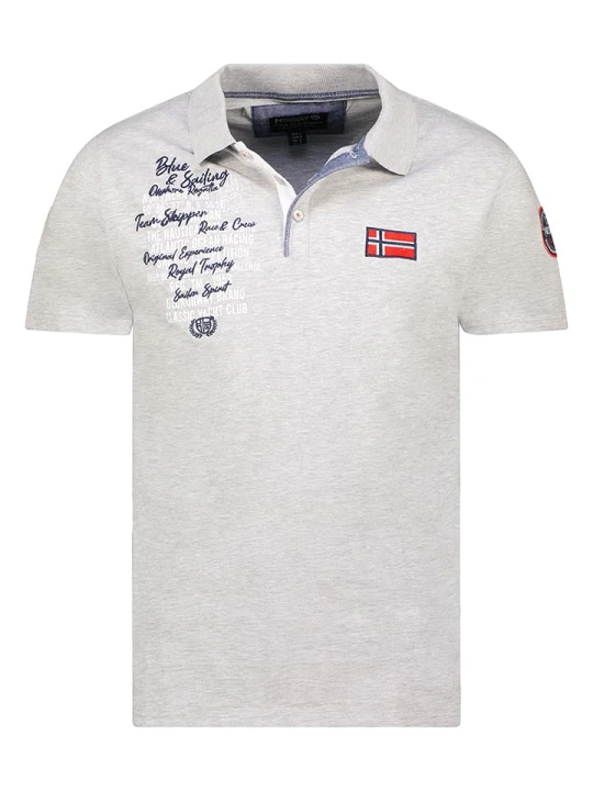 Zdjęcie produktu Geographical Norway Koszulka polo "Kancre" w kolorze szarym rozmiar: S