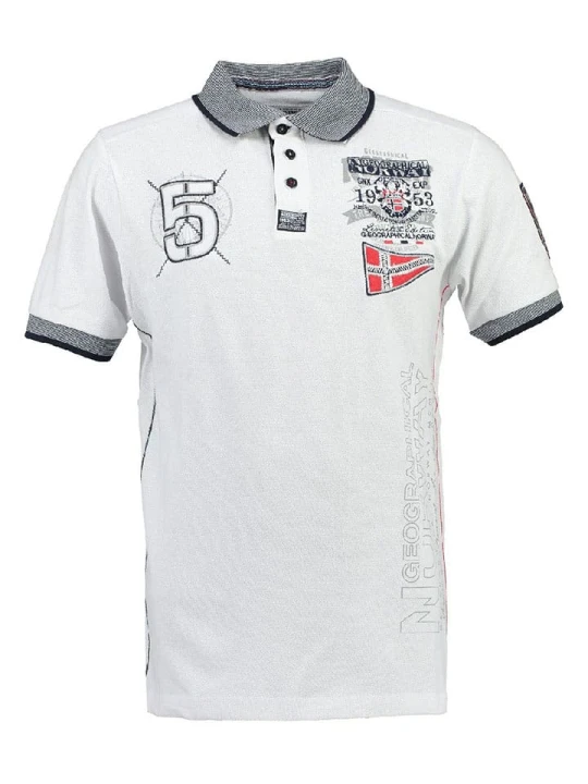 Zdjęcie produktu Geographical Norway Koszulka polo "Kantibe" w kolorze białym rozmiar: 140