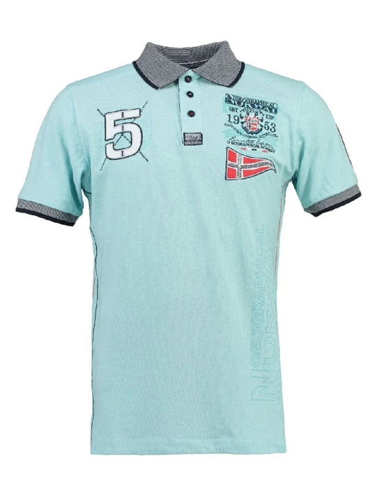 Zdjęcie produktu Geographical Norway Koszulka polo "Kantibe" w kolorze błękitnym rozmiar: 140