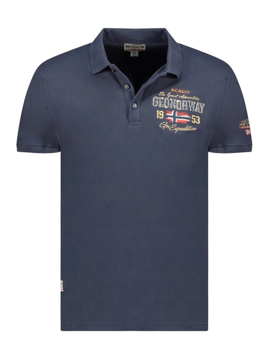 Zdjęcie produktu Geographical Norway Koszulka polo "Kapuccino" w kolorze granatowym rozmiar: S