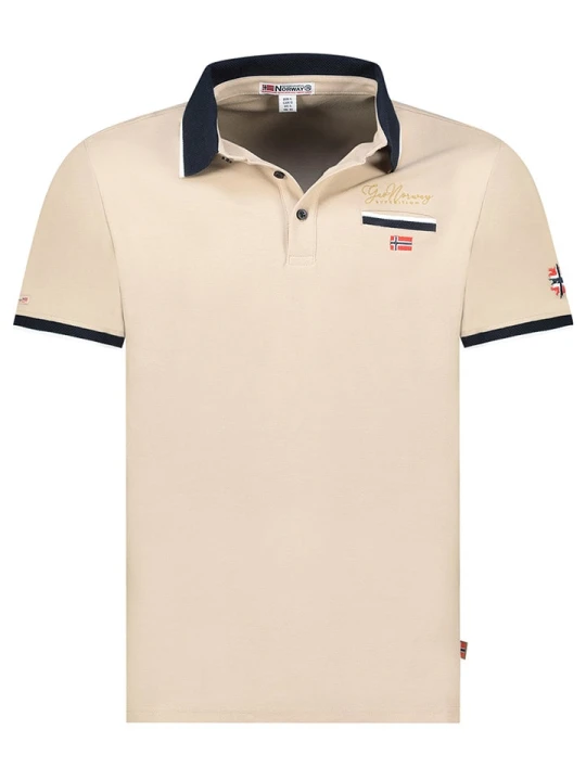 Zdjęcie produktu Geographical Norway Koszulka polo "Kara" w kolorze beżowym rozmiar: M