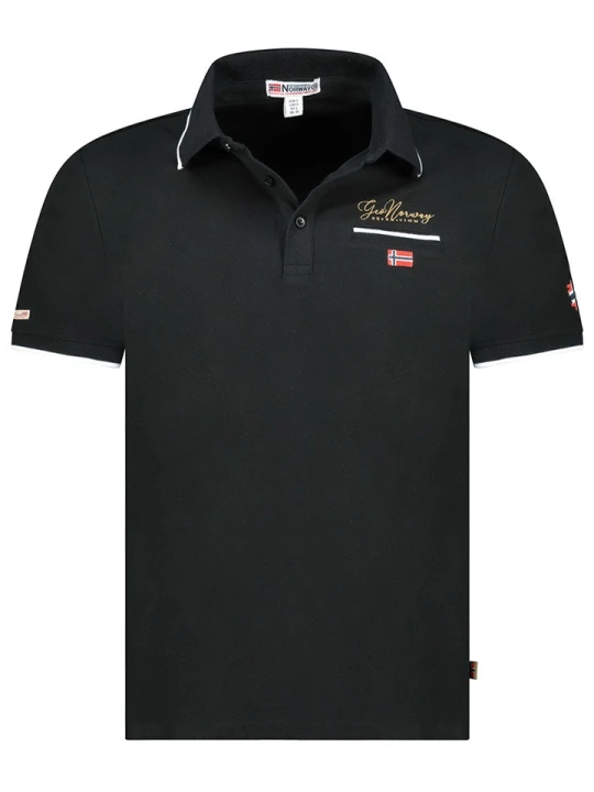 Zdjęcie produktu Geographical Norway Koszulka polo "Kara" w kolorze czarnym rozmiar: S