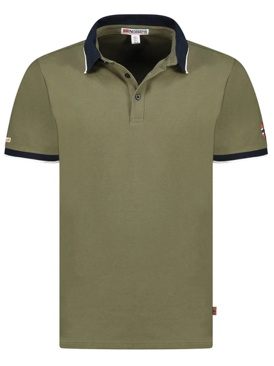 Zdjęcie produktu Geographical Norway Koszulka polo "Kara" w kolorze khaki rozmiar: S