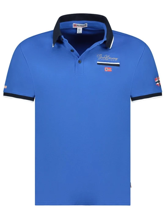 Zdjęcie produktu Geographical Norway Koszulka polo "Kara" w kolorze niebieskim rozmiar: S