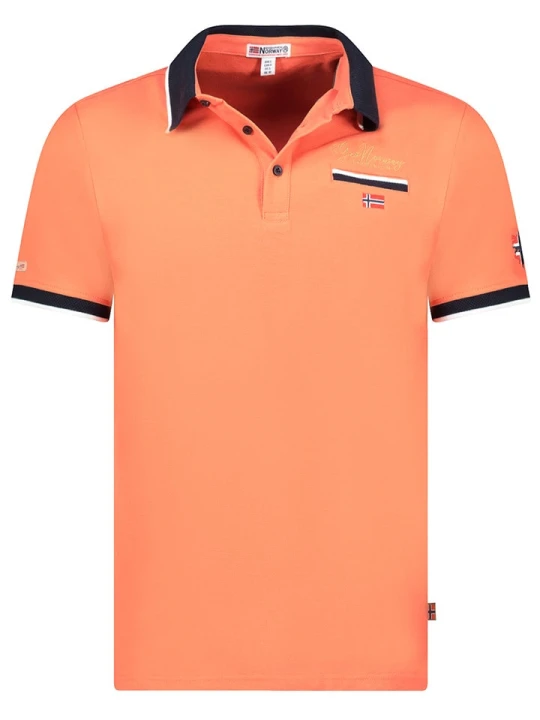 Zdjęcie produktu Geographical Norway Koszulka polo "Kara" w kolorze pomarańczowym rozmiar: S