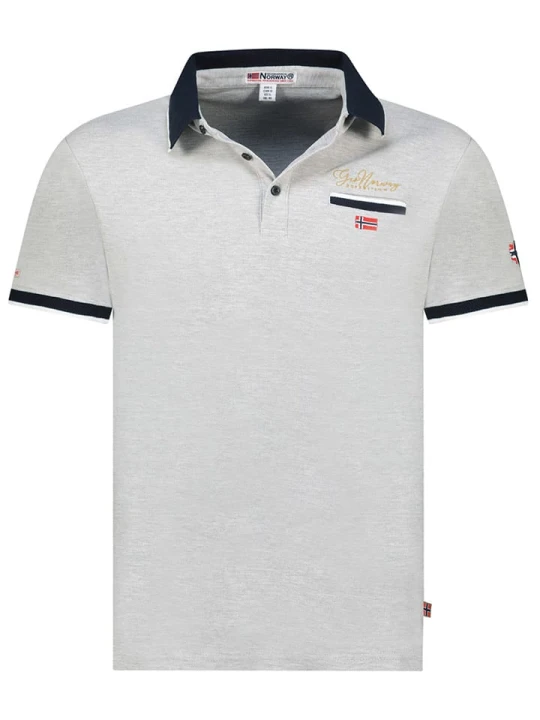 Zdjęcie produktu Geographical Norway Koszulka polo "Kara" w kolorze szarym rozmiar: S