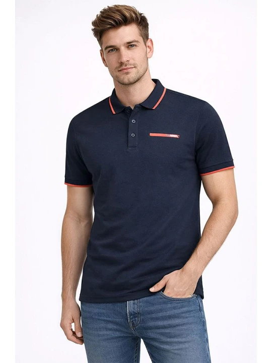 Zdjęcie produktu Geographical Norway Koszulka polo "Karem" w kolorze granatowym rozmiar: M