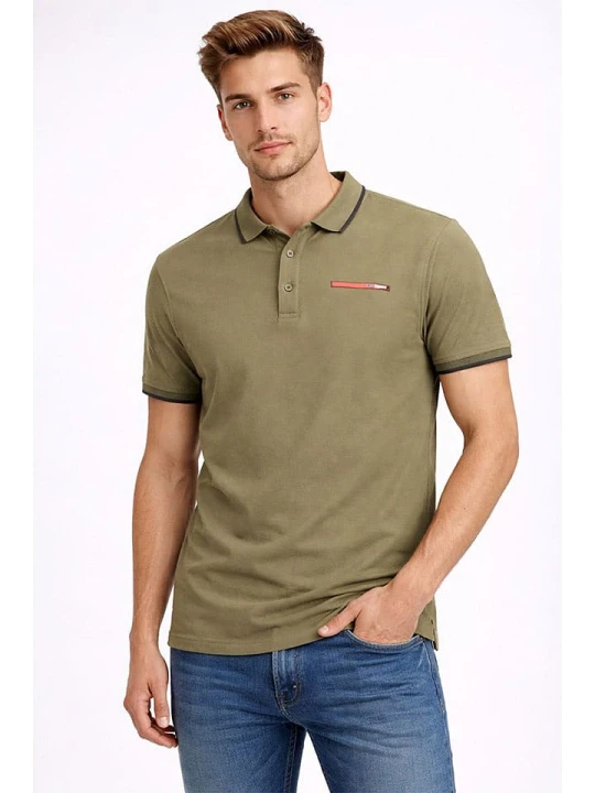 Zdjęcie produktu Geographical Norway Koszulka polo "Karem" w kolorze khaki rozmiar: 3XL