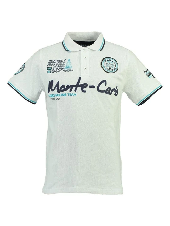 Zdjęcie produktu Geographical Norway Koszulka polo "Karo" w kolorze białym rozmiar: 140